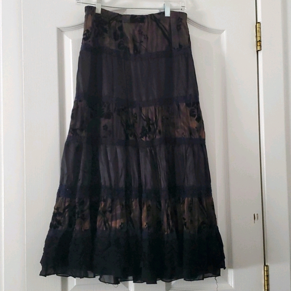Brown and black skirt
